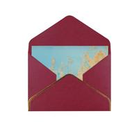 The Reeds By The Lake Elegant Greeting Card â€“ Premium Pearl Paper Holiday & Birthday Card With Gold Trim â€“ Blank Inside For Personal Message
