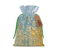 The Reeds By The Lake Holiday Bag - Holiday Print Drawstring Bag, Perfect For Holidays, Birthdays, And Party Favors