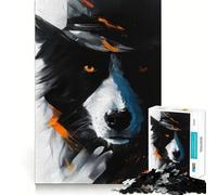 The Refined Dog Jigsaw Puzzles for Adults 1000 Piece Memory Boost Cozy Time Pattern Assembly Santa Wish List (38x26cm)