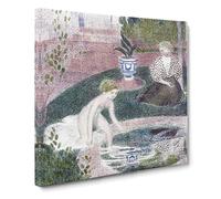 The Reflection In The Fountain by Maurice Denis Canvas Print | Gallery Wrapped 30mm Frame Wall Art | 14x14 inches | Ready to Hang | Classic Picture | Living Room Bedroom Lounge Office