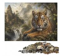 The Regal Guardian of The Jungle Wooden Jigsaw Puzzle 300 Pieces | Thoughtful year-end gift: solo or shared puzzle time on quiet evenings.