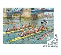 The Regatta Paddle Clash Wooden Jigsaw Puzzle Waterproof 1000 Piece Puzzles for Adults Challenging And Brainteasing Games