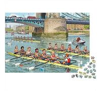 The Regatta Paddle Clash Wooden Jigsaw Puzzle Waterproof 1000 Piece Puzzles for Adults Challenging And Brainteasing Home Decoration
