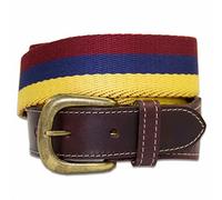 The Regimental Shop Royal Army Medical Corps (RAMC) Webbing Belt L (36-38") / Maroon/Blue/Yellow