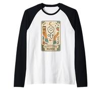 The Registered Nurse Tarot Stethoscope Coffee Floral Raglan Baseball Tee