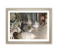 The Rehearsal Onstage By Edgar Degas Classic Painting Framed Print | A3 Oak Framed Wall Art | Ready to Hang | Classic Historical Picture | Living Room Bedroom Lounge Office