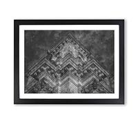 The Reichstag Building Germany Painting Modern Art Framed Print | A4 Black Framed Wall Art | Ready to Hang | Modern Cityscape Picture | Living Room Bedroom Lounge Office