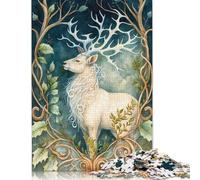 The Reindeer Puzzle Jigsaws 500 Pieces for Adults Wooden Puzzle for Adults And Teenager Jigsaw Puzzles for Adult 500pcs (52x38cm)