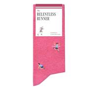 The Relentless Runner Socks - Funny Running Socks for Men - Perfect Marathon Runner Gifts - 1 x Pair, Size UK 7-12, Coral Pink - Sports Gifts for Men, Runners, Athletes, Gym Enthusiasts