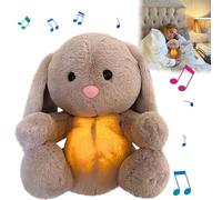 The Relief Bunny Plush Toy, Popular Glowing Breathing Musical Soothing Bunny Doll Sleep Toys Anxiety Relief Soothing Toys