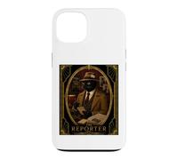 The Reporter Black Cat Art Deco Murder Mystery Case for iPhone 13