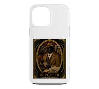 The Reporter Black Cat Art Deco Murder Mystery Case for iPhone 13 Pro Max