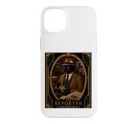 The Reporter Black Cat Art Deco Murder Mystery Case for iPhone 14 Plus