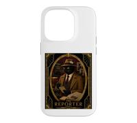 The Reporter Black Cat Art Deco Murder Mystery Case for iPhone 14 Pro