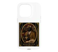 The Reporter Black Cat Art Deco Murder Mystery Case for iPhone 15 Pro