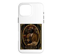 The Reporter Black Cat Art Deco Murder Mystery Case for iPhone 16 Pro Max