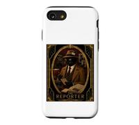 The Reporter Black Cat Art Deco Murder Mystery Case for iPhone SE (2020) / 7/8