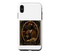 The Reporter Black Cat Art Deco Murder Mystery Case for iPhone XS Max