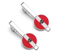 The Republic of Austria National Flag Personalised Men Men Tie Clip Wedding Gift for Best Man, Groomsman, Usher, Birthday