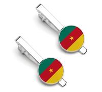 The Republic of Cameroon Flags Men Tie Clip Wedding Gift for Best Man, Groomsman, Usher, Birthday