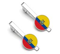 The Republic of Ecuador Flags Men Tie Clip Wedding Gift for Best Man, Groomsman, Usher, Birthday