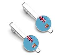 The Republic of Fiji National Flag Men'S Tie Accessories Mens Tie Clip Classic Present Necktie Ties Bar Pinch Clips Business for Men