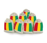 The Republic of Guinea Flag 8Pcs Drawstring Gift Bags Reusable Hessian Bags for Wedding Favors Party Jewelry Pouches