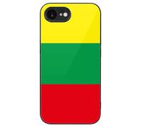 The Republic of Lithuania Flag Cell Phone Case Compatible with iPhone 16/16 Plus/16 Pro/16 Pro Max/16 E Glass Back Protective Shell