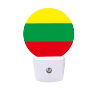 The Republic of Lithuania Flag Funny LED Night Lights Plug Into Wall Smart Lighting for Hallways Kitchen Bedroom