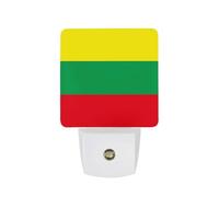 The Republic of Lithuania Flag Funny LED Night Lights Plug Into Wall Smart Lighting for Hallways Kitchen Bedroom