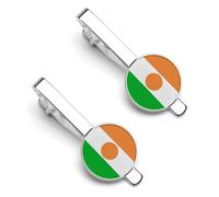 The Republic of Niger Flags Men'S Tie Accessories Mens Tie Clip Classic Present Necktie Ties Bar Pinch Clips Business