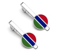 The Republic of The Gambia Flags Men Tie Clip Wedding Gift for Best Man, Groomsman, Usher, Birthday