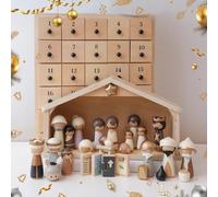 The Rescuer - Nativity Advent Calendar, Christmas Countdown With Drawers, 30-Piece Keepsake Figurine Set, Handpainted Resin Figures, Companion Book & Chest, Heirloom Religious Gift(1PC)