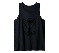 The Resurrection Through First Rep Christian Fitness Tank Top
