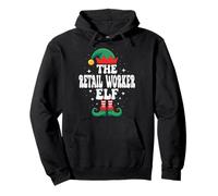 The Retail Worker Elf Funny Christmas Matching Family Pullover Hoodie