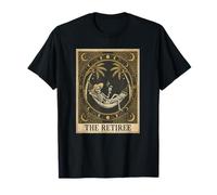 The Retiree Tarot Card Skeleton Beach Funny Retirement T-Shirt