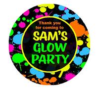 The Retouch Oasis 1 sheet of 35 (35mm) Personalised BRIGHT Neon or Glow Party STICKERS (buy 2 sheets get 1 free)- Kids Girls Boys Birthday Party Gift Labels