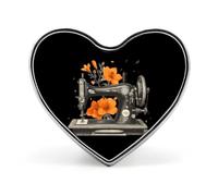 The Retro Knitting Machine Heart Metal Brooches 1 Inch Memorial Badges Exquisite Decorations Pins for Clothing