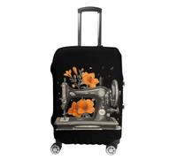 The Retro Knitting Machine Luggage Case Cover Protective Suitcase Covers Anti Scratch Baggage Washable Fits 19-32 Inch L