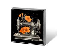 The Retro Knitting Machine Square Metal Brooches 1 Inch Memorial Badges Exquisite Decorations Pins for Clothing