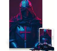 The Retro Templar Knight Jigsaw Puzzles 1000 Pieces for Adults Reason Skill Toy Calm Relax Exact Cut Heartfelt Gift (38x52cm)