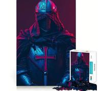 The Retro Templar Knight Puzzles for Teenagers 1000 Pieces Think Smart Toy Soothing Play Smooth Cut Amazing Present (50x75cm)