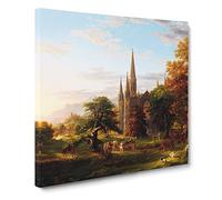 The Return by Thomas Cole Canvas Print | Gallery Wrapped 30mm Frame Wall Art | 14x14 inches | Ready to Hang | Modern Picture | Living Room Bedroom Lounge Office
