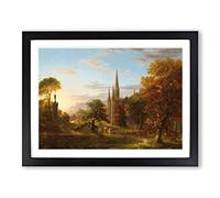 The Return By Thomas Cole Classic Painting Framed Print | A4 Black Framed Wall Art | Ready to Hang | Classic Historical Picture | Living Room Bedroom Lounge Office