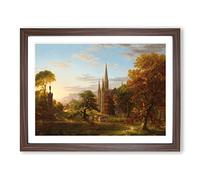 The Return By Thomas Cole Classic Painting Framed Print | A4 Walnut Framed Wall Art | Ready to Hang | Classic Historical Picture | Living Room Bedroom Lounge Office