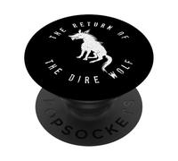 The Return Of The Dire Wolf Ancient Hand-Drawn Graphic PopSockets Adhesive PopGrip