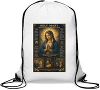 The Revered Mother of Jesus Gym Sack Casual Drawstring Bag White