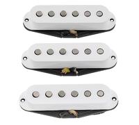 The Revival Pickups RPS1 Vintage Classic Alnico 5/Alnico 3 Single Coil Neck Middle Bridge Pickups Set for Strat Style Electric Guitar, White