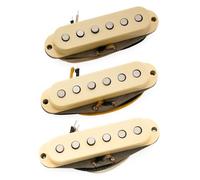 The Revival Pickups RPS6 Jimi Hendrix Vintage Style Alnico 5 Single Coil Neck Middle Bridge Pickups Set for Strat Style Electric Guitar, Cream