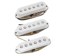 The Revival Pickups RPS6 Jimi Hendrix Vintage Style Alnico 5 Single Coil Neck Middle Bridge Pickups Set for Strat Style Electric Guitar, White